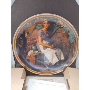 Norman Rockwell "Dreaming In The Attic" #886AK Bradford Collectible Plate